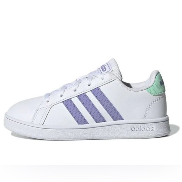 adidas Shoes Adidas Kids Girls Grand Court K Tennis Shoe Sneaker